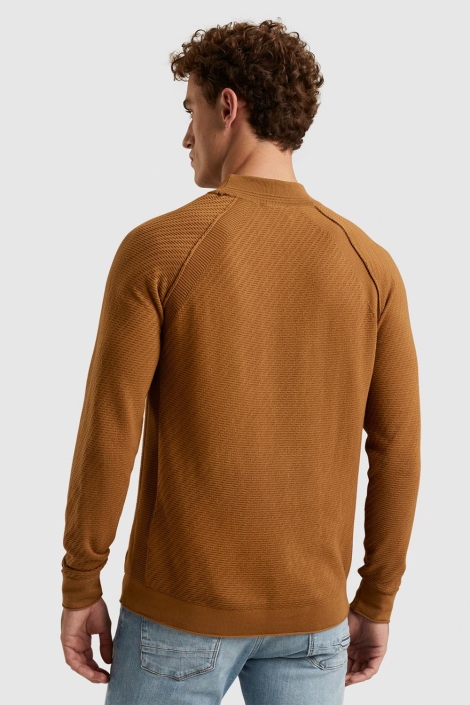 Cast Iron mock neck cotton acrylic crewneck